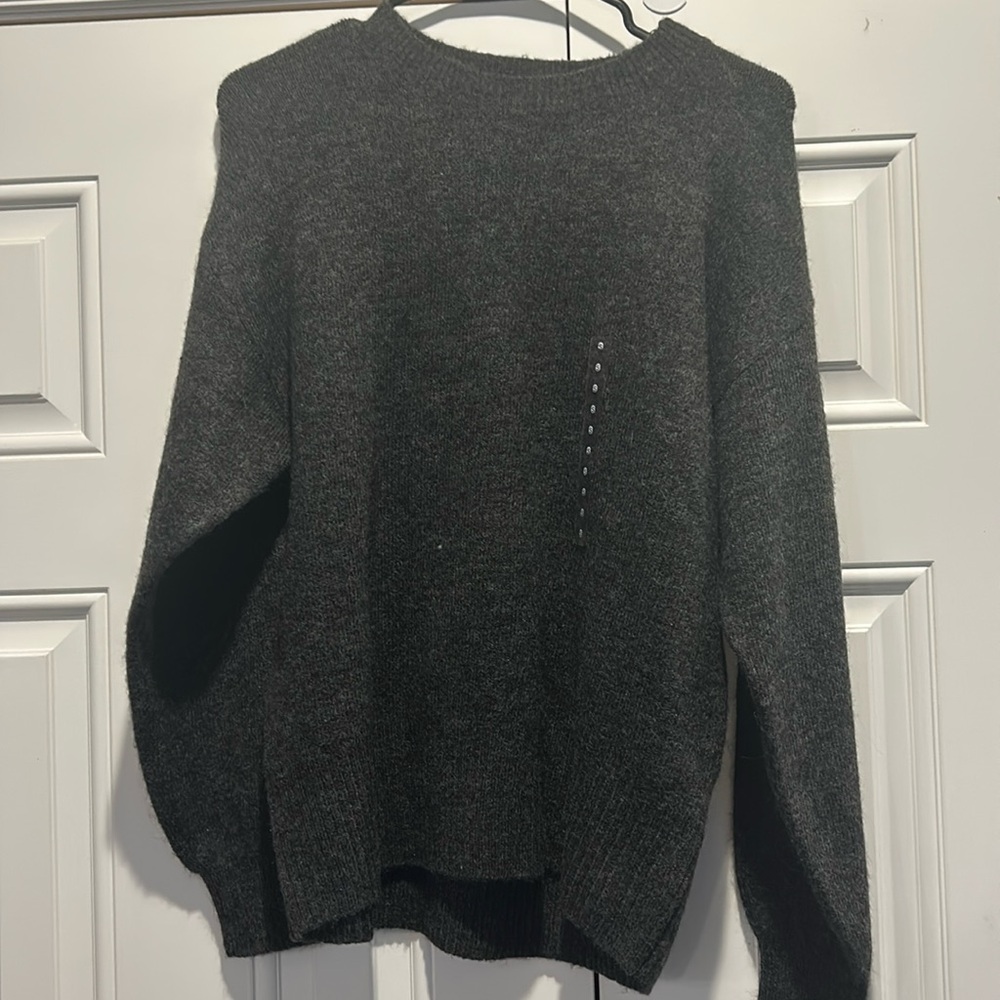 H & M gray crew neck sweater size small